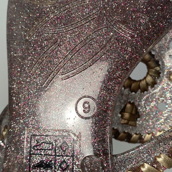 Jack Rogers Sparkle Rubber Jelly Thong Sandals Women Size 9 - Picture 8 of 8
